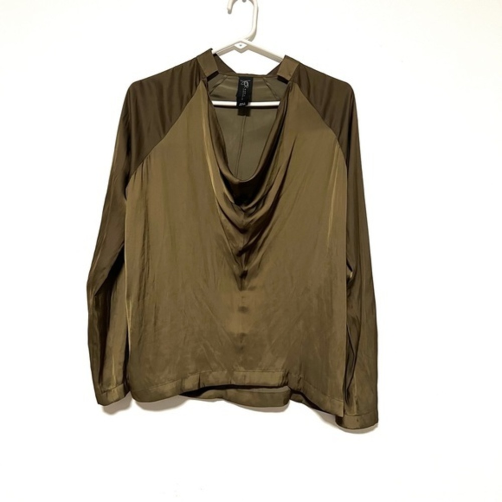 Zero + Maria Cornejo. Silk layered waterfall blouse
